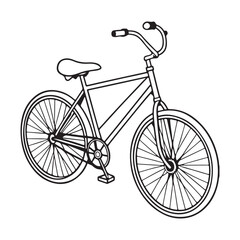 Bicycle vector silhouette image of a table on a white background
