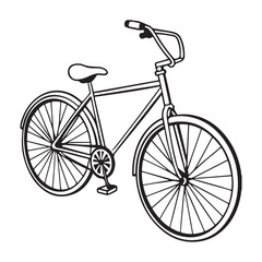 Bicycle vector silhouette image of a table on a white background