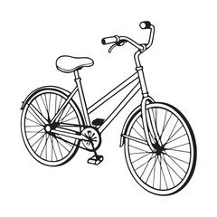 Bicycle vector silhouette image of a table on a white background