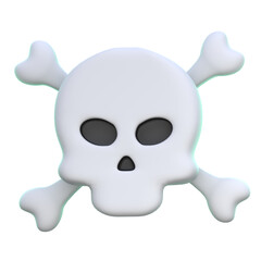 3d icon Skull, 3d illustration, 3d element, 3d rendering.