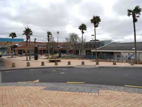A view of Northcote Shopping Centre in Northcote, Auckland, New Zealand, 2024, prior to the demolition and reconstruction of a new shopping mall