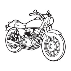 Obraz premium motorcycle vector silhouette image of a table on a white background