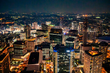 Obraz premium Yokohama view from Landmark tower in Kanagawa, Yokohama, Japan