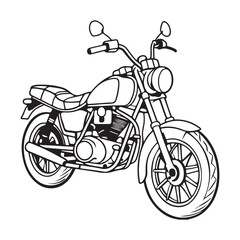 Fototapeta premium motorcycle vector silhouette image of a table on a white background
