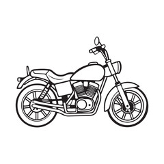 motorcycle vector silhouette image of a table on a white background

