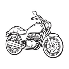 motorcycle vector silhouette image of a table on a white background

