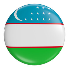 Obraz premium Uzbekistan flag icon - Football World Cup 2026