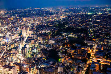 Obraz premium Yokohama view from Landmark tower in Kanagawa, Yokohama, Japan