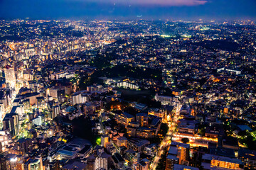 Yokohama view from Landmark tower in Kanagawa, Yokohama, Japan