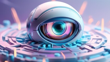 AI-powered robot eye scanning data