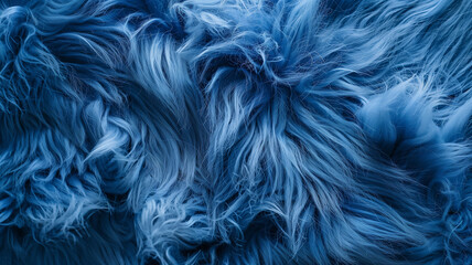 Obraz premium Soft Fluffy Blue Faux Fur Texture Background