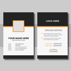 Modern and Clean Business id Card Template Design