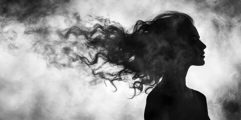 Fototapeta premium Dreamy silhouette of a woman.