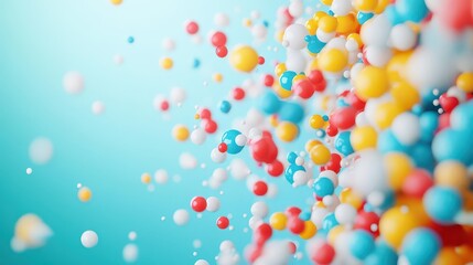 AIdriven analysis of millions of chemical compounds, visualized as swirling colorful data clouds forming and breaking apart, representing the vast possibilities in drug discovery