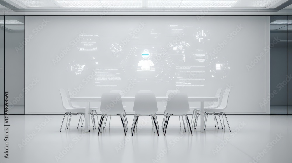 Leinwandbilder a virtual classroom where students engage with an ai teacher using interactive holograms and vr simu