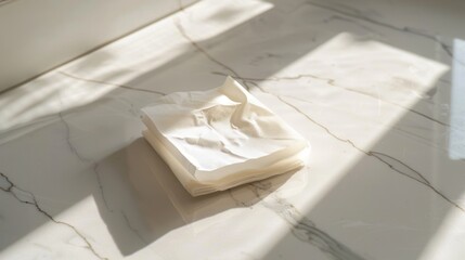 Tissue Paper on a Marble Surface