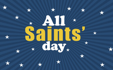 All Saints Day Vector Illustration on 1st November with the stars