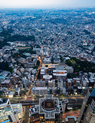 Obraz premium Yokohama view from Landmark tower in Kanagawa, Yokohama, Japan