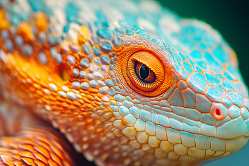 Fototapeta premium Detailed image of a lizard’s skin, highlighting its scales