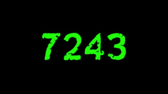 green random numbers on black background video