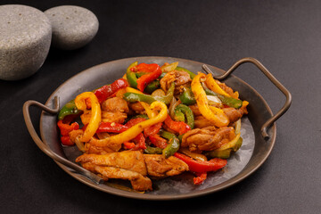 Chicken Fajitas is Traditional Mexican Chicken Dish or Fajitas De Pollo.  © menik