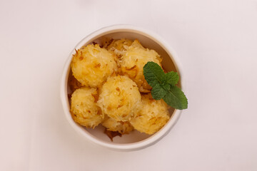 Coconut Macaroon Cookies in a Bowl.