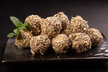 Chocolate Nestum Kukis or Cookies in a Bowl, Commonly Served in Eid Al Fitr.