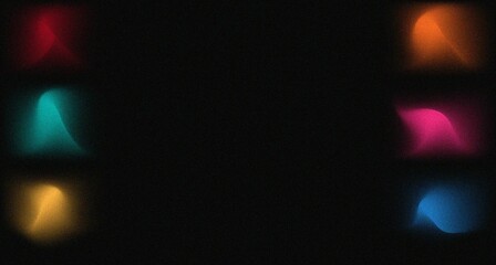 Grainy multi color on black gradient grainy texture realistic grainy background