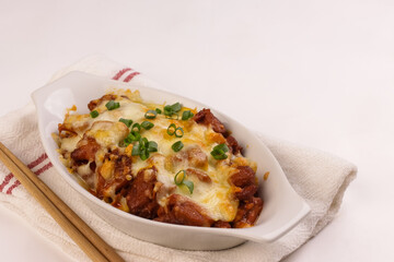 Buldak is Korean Fire Chicken With Cheese.