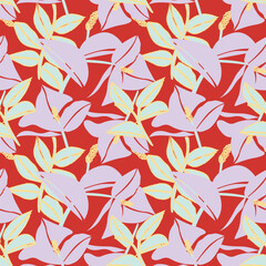 Colourful Abstract Floral Seamless Pattern Design