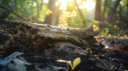 Obraz premium Sunlight Through Forest Floor