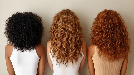 Gallery displaying different curly hair types before and after honey treatment, showing the improvement in curl formation, hydration, and overall texture