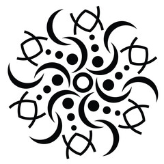 graphic vector of number 77 model ornament pattern with attractive black color lines on a white background