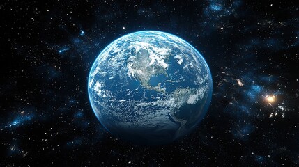 Obraz premium High-resolution imagery captures planet Earth in outer space.