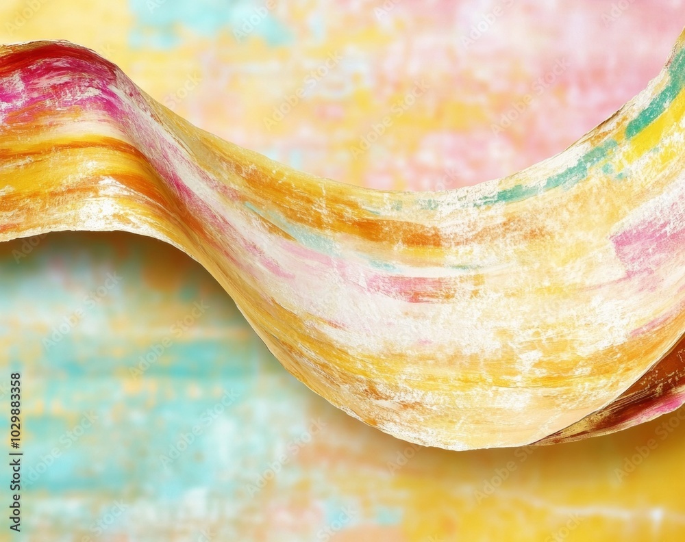 Poster Colorful Abstract Background with Dynamic Brushstroke Patterns and Textures