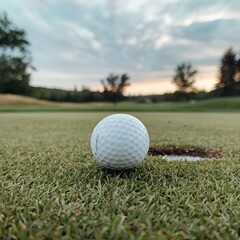 golf ball on green,generative ai