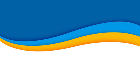 Wavy shape business background in paper cut style.