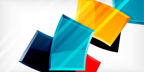 Colorful geometric abstract shapes. Illustration For Wallpaper, Banner, Background, Card, Book Illustration, landing page