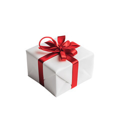beautifully wrapped gift box with red ribbon, perfect for celebrations