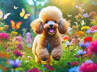 dog in the garden