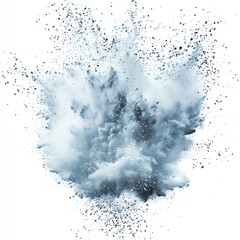 Water explosion on white background