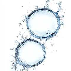 Water rings on white background