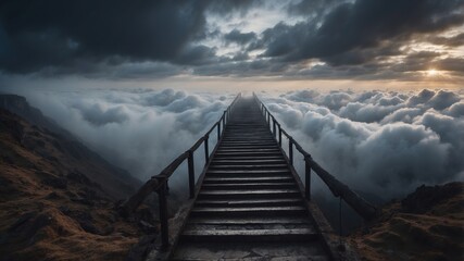 Obraz premium stairway to the sky