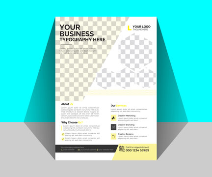 Company flyer Corporate Business flyer template vector design IT corporate banners, and leaflets Modern Business Flyer Template Geometric shape used for business poster layout