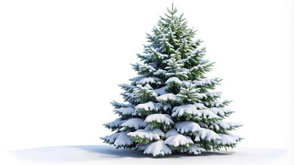 Snow covered pine tree for Christmas decoration