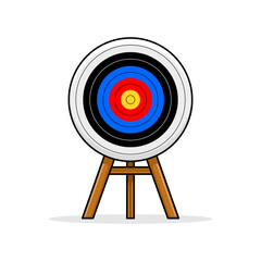 Archery Target Vector Illustration Isolated on White Background. Illustration of Archery Target Vector. Target Illustration Vector.