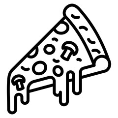 Pizza Slice Icon Element For Design