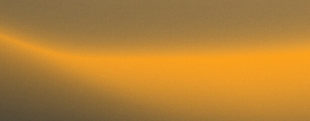 Grainy gradient background, glowing color flow wave, dark brown and golden yellow backdrop noise texture abstract banner poster header, grainy noise grungy empty space or spray texture