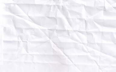 Wrinkled paper realistic  crumpled texture effect and creases vector. Blank white square paper sticker label isolated on white background.