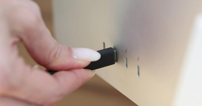 Connecting cable to white device with multiple ports